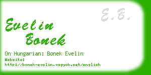 evelin bonek business card